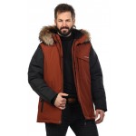 Bilodeau - BRAD Winter Coat, black and rust